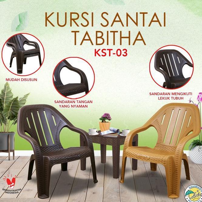 Tabitha Kursi Santai Plastik Kursi Teras Kursi Malas