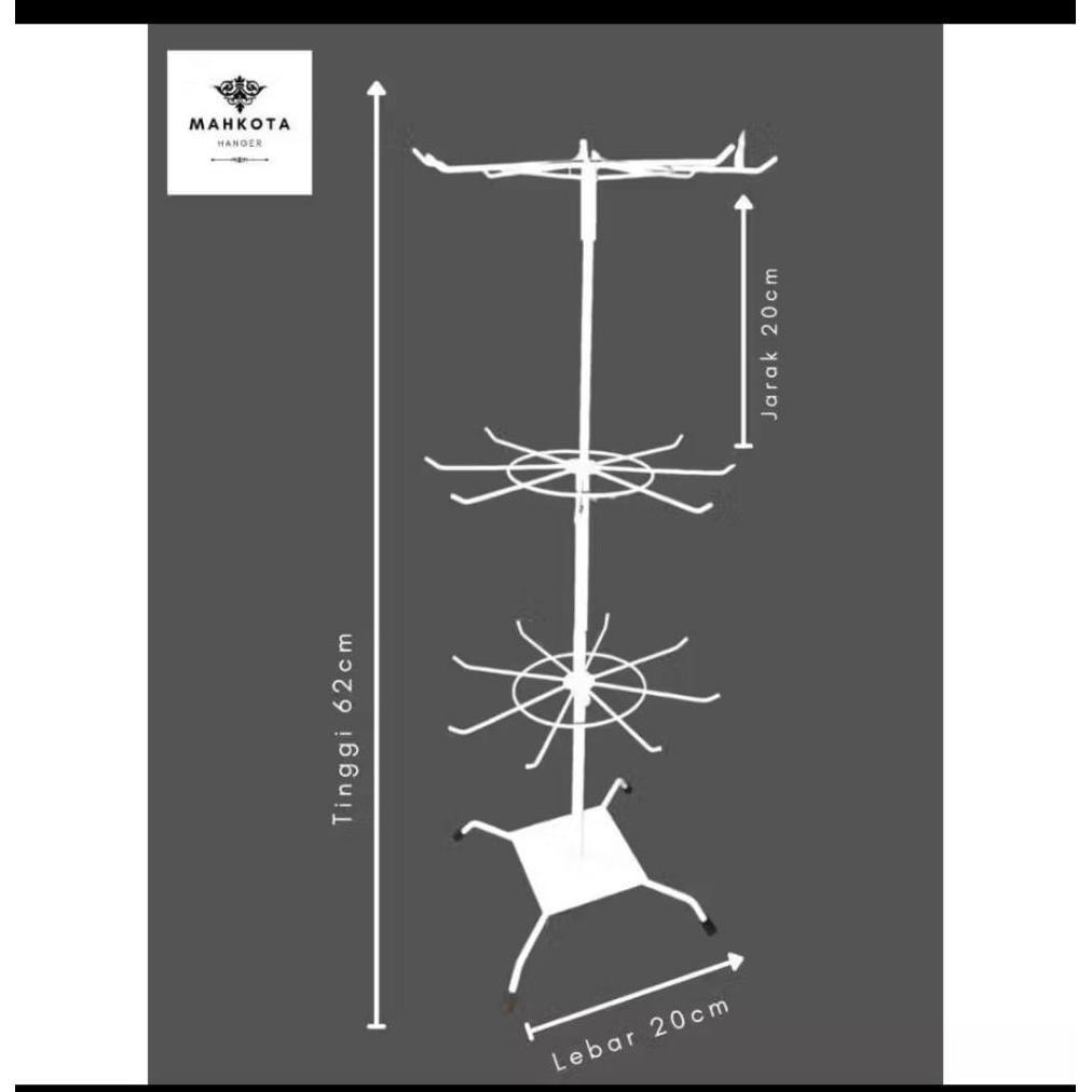 RAK DISPLAY PUTAR MATAHARI / RAK DISPLAY GANTUNGAN MATAHARI 3 TINGKAT