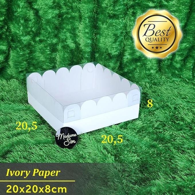 Good- BOX MIKA PUTIH - DUS BOLU - KOTAK BROWNIES - KARDUS 20x20x8