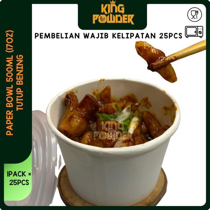 Good- Paper Bowl 360ml/500/650/800/RiceBowl/Tempat Nasi/Box Nasi BOWL+LID