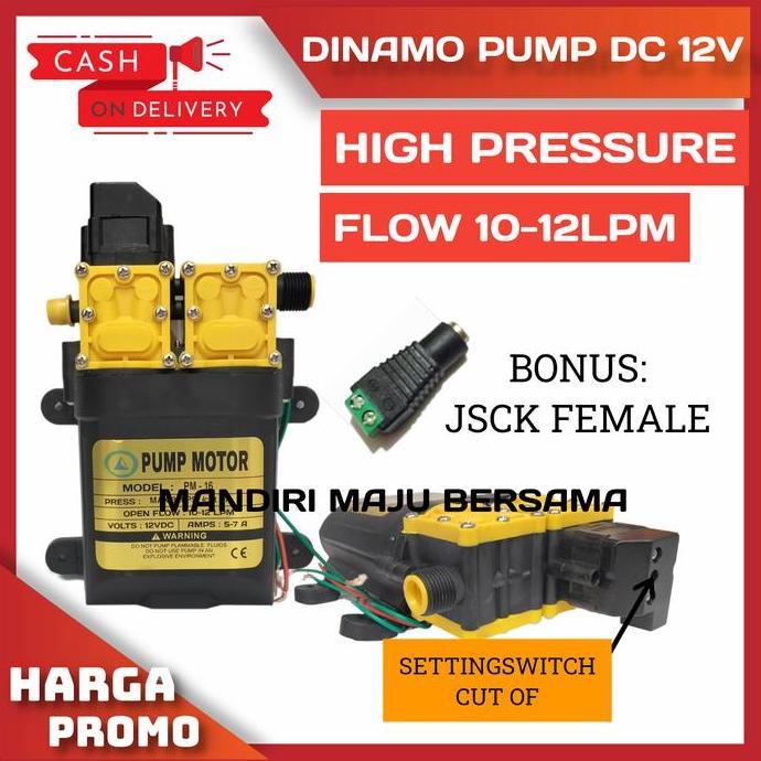 Dinamo Pompa Dc Dobel / Pompa Dc 12v High Pressure PROMO