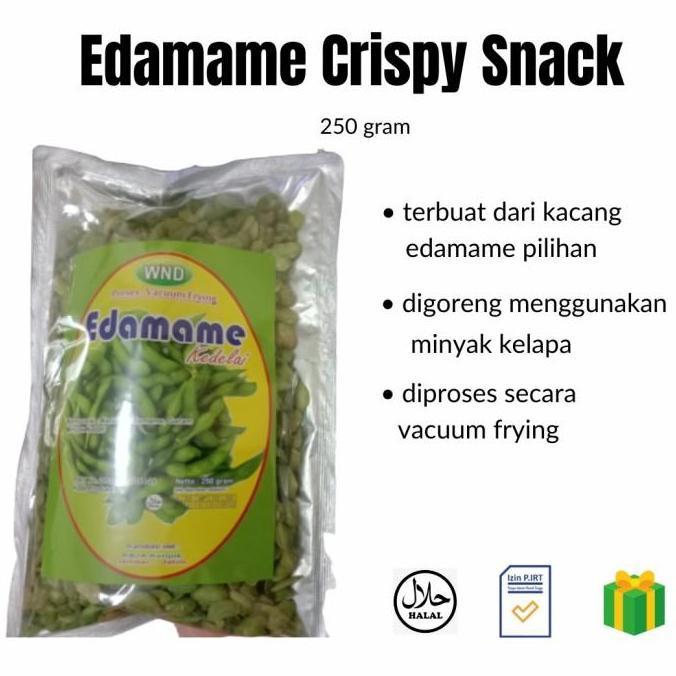 Good- Edamame Crispy Snack Kacang Edamame Goreng Edamame Vacuum WND 250 gram