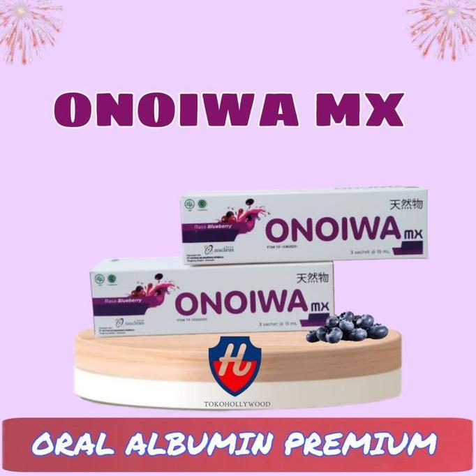 Vitmax- Onoiwa Mx Albumin Ekstrak Ikan Gabus Premium Cair 1 Box Isi 3 Sachet 15Ml Rasa Blueberry Men