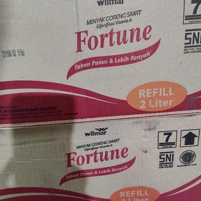 minyak goreng 2 liter 1 dus fortune
