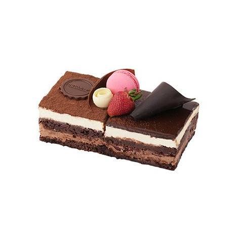 Chocolate Twin Signature Small Rectangle | Kue Ulang Tahun Rasa Dengan Pilihan 2 Rasa Coklat