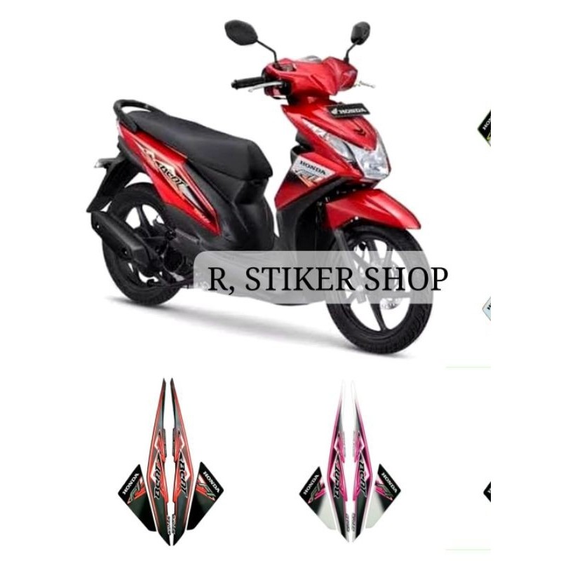 STIKER STRIPING LIS BODY MOTOR HONDA BEAT 2013, tremurah berkualitas original motorcrly