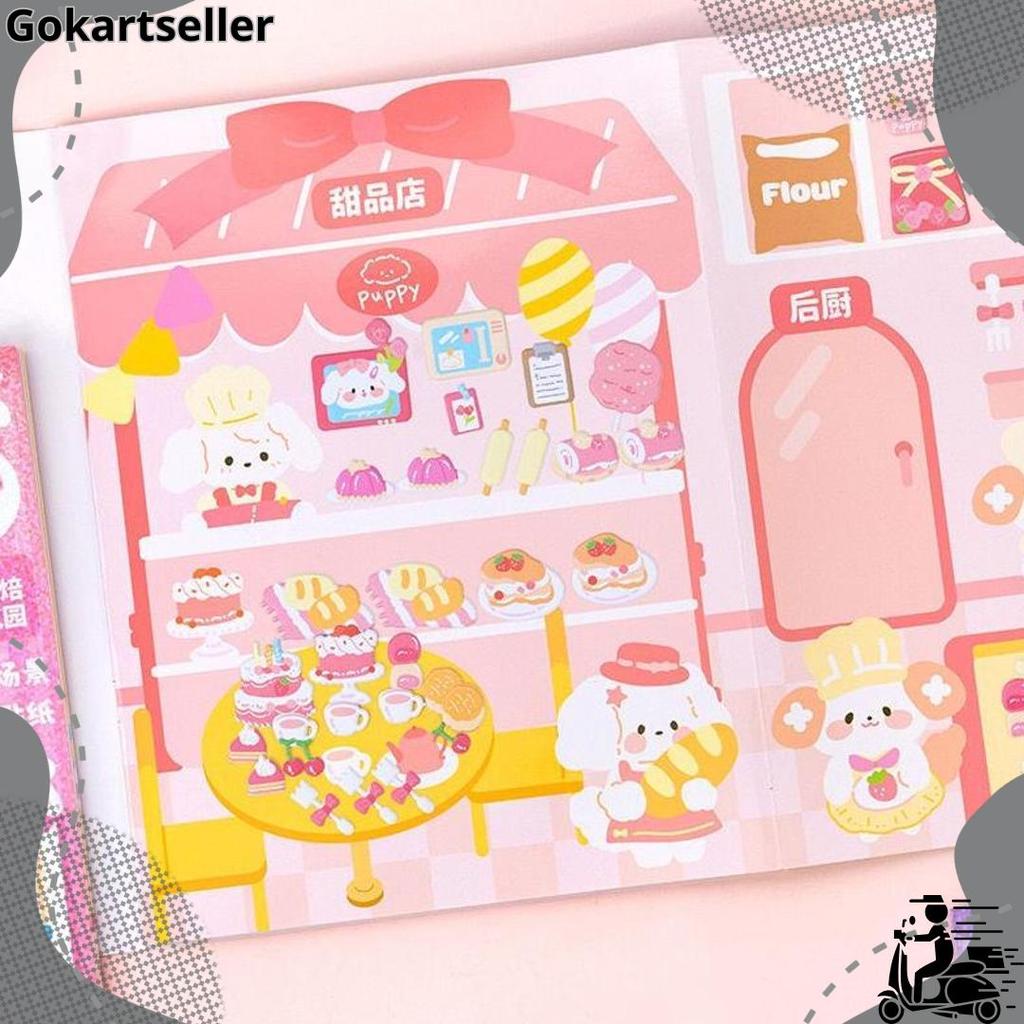 Buku Stiker DIY BEAR Quite Book Beruang Landscape Sticker Ruangan Murah