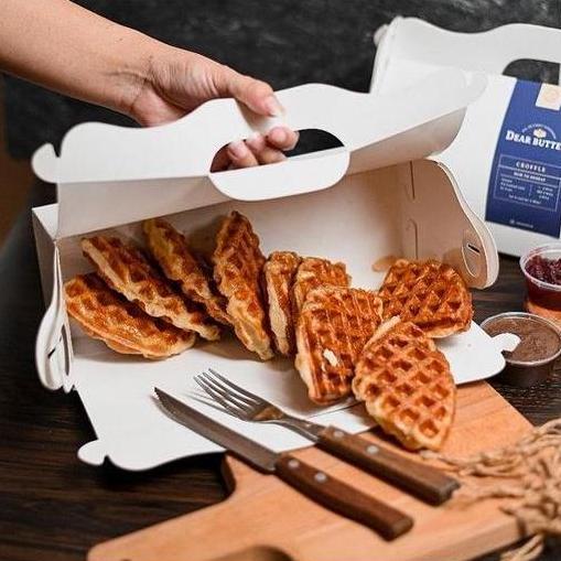 9 Pcs Croffle DEAR BUTTER ORIGINAL ALMOND MAPLE STRAWBERRY CREAM CHEES