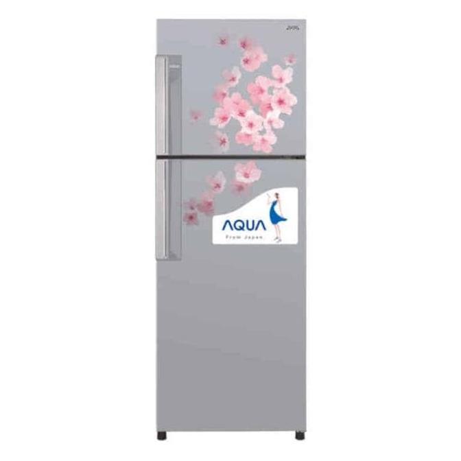 AQUA Kulkas 2 Pintu - AQR-D239(FS) Bunga Silver