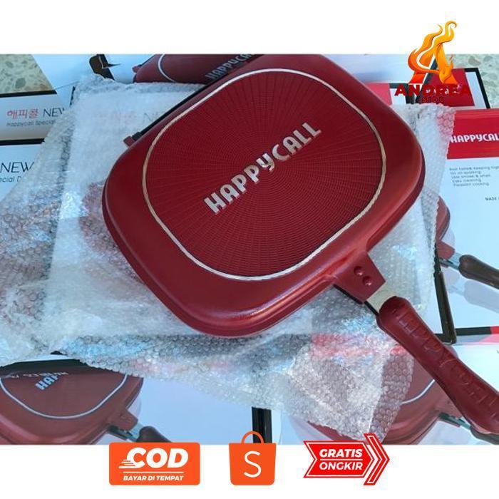 ANDREASIDU HAPPY CALL DOUBLE PAN 32CM / HAPPY CALL DOUBLE SIDE PAN 2 SISI JUMBO GRILL 32CM/Q2 2530 T