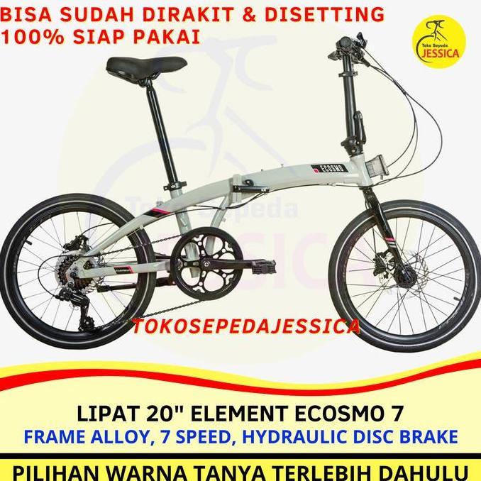 Terlaris Sepeda Lipat 20 Element Ecosmo 7 Speed Disc Brake Folding Bike Murah