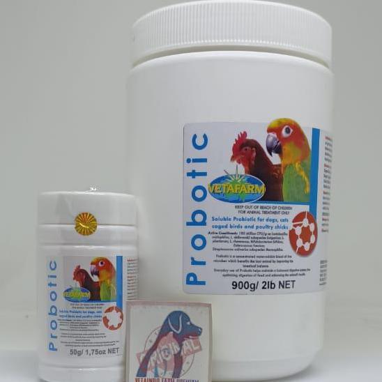 Britis- Vetafarm Probiotik 50Gr Vitamin Burung Macaw Murai Ayam Cucak Import