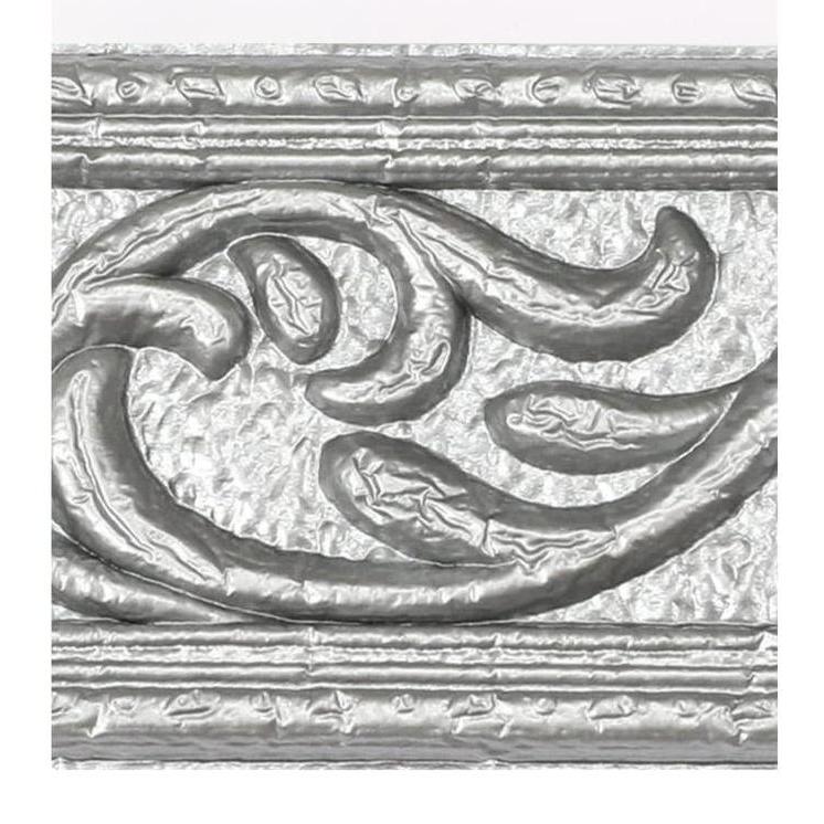 Dkrs- Paket List Wallpaper Foam Stiker 5Cm X 2,3M Putih Emas Cokelat Silver Isi 5 Pcs Kertas Sticker