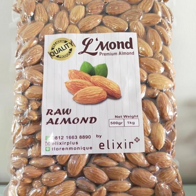 Expert- kacang almond 1kg / kacang almond mentah /almond / kacang almond raw