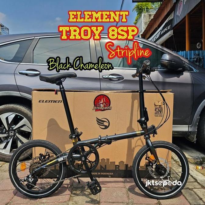 Terlaris Sepeda Lipat Element Troy 8Sp