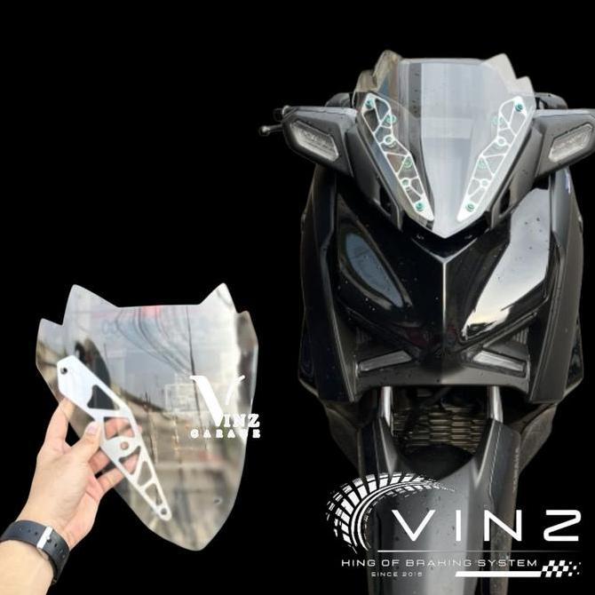 Windshield Clear Yamaha Xmax Plus Braket Windshield Xmax New Connected // Windshield Granish Xmax Ne