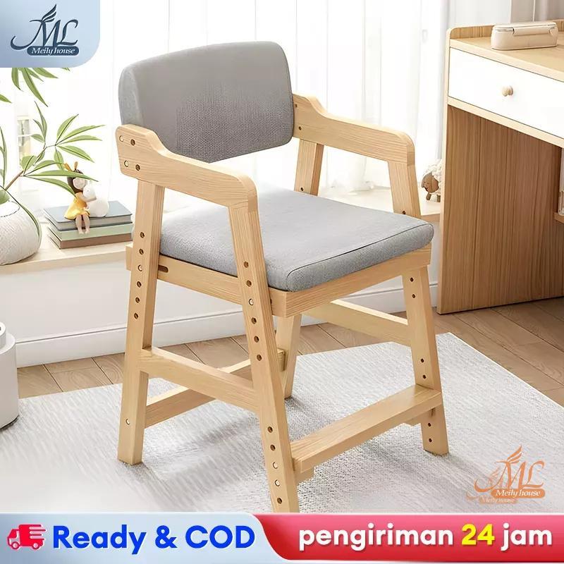 Kursi Belajar Kursi Makan Anak Bangku Anak Kursi Kayu Solid Kursi Putar