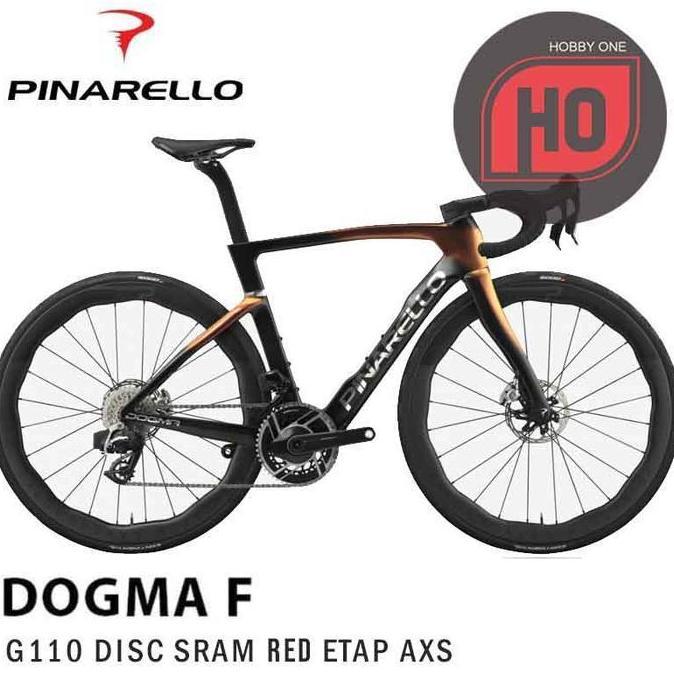 Terlaris Pinarello Dogma F Disc G110 Luxter Red Gold Sram Red Etap Axs Road Bike 2025 - Full Bike