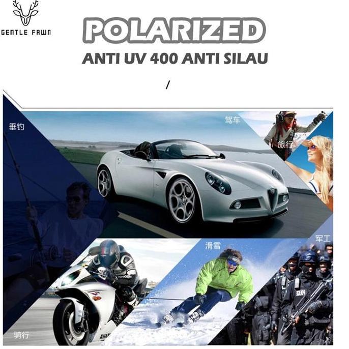 Yourp- Kacamata Sunglasses Polarized Anti Silau Pria Kotak Metal Ddd 2605