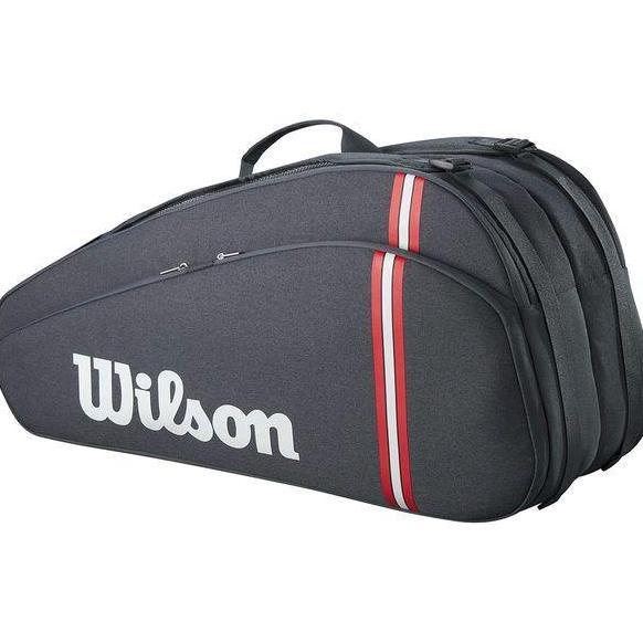 Tas Wilson TOUR 6pack New 2025 / Wilson Tour Tennis bag 6R Charcoal / Tas tenis 2 resleting Wilson T