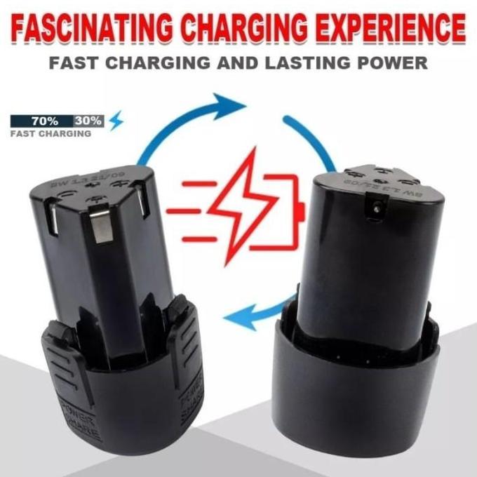 Yourpw- Baterai Bor Litium 12 Volt Baterai Bor Electric Cordless Rechargeable, Baterai Ori Batrei 12