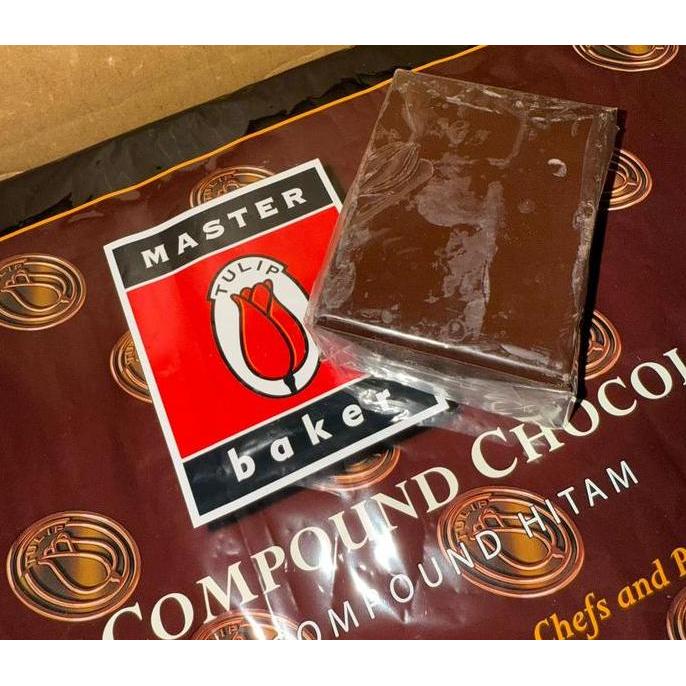 Tulip Dark Chocolate Compound Repack +/- 250Gr Dcc Kode 918