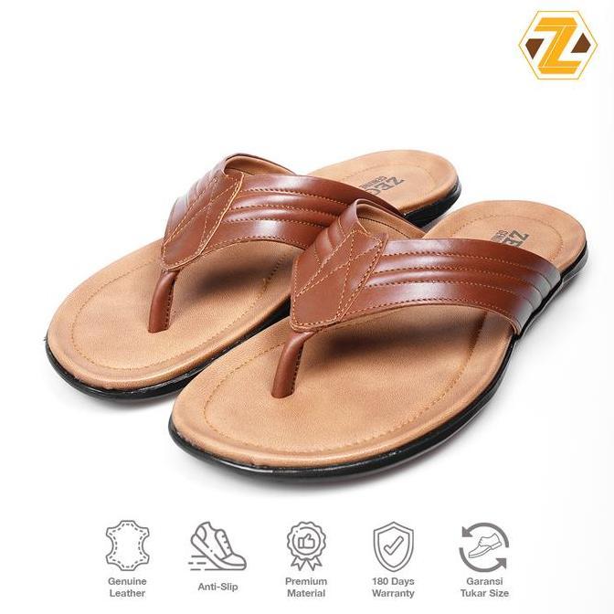 NEW - Zeger Footwear Sandal kulit pria Zeger -  Bolton 06 sandal pria dewasa