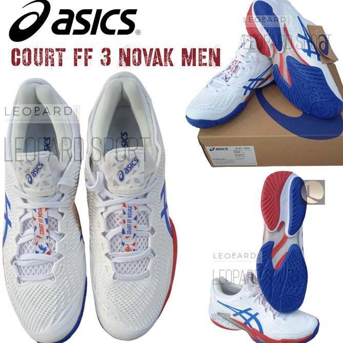 Sepatu Tenis ASICS COURT FF 3 NOVAK Men / White / Asics Blue