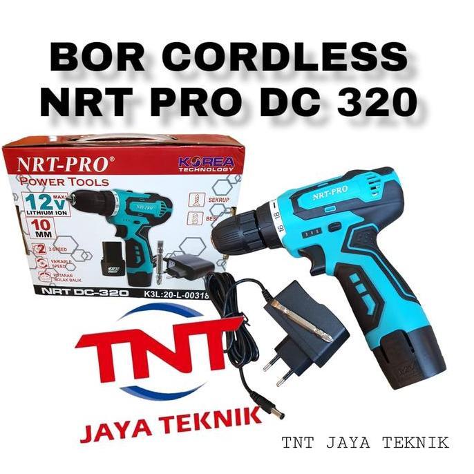 Yourpw- Mesin Bor Cordless Nrt Pro Dc 320 12V / Cordless Drill Nrt Pro Dc320