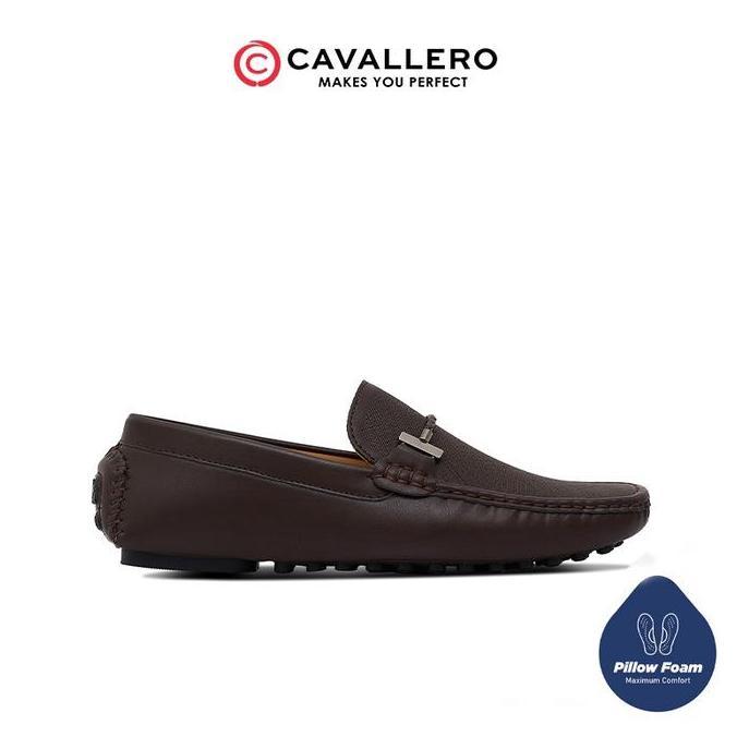 TERBARU - Sepatu Pria Loafers Moccasin Cavallero Turk Dark Brown Flat Shoes