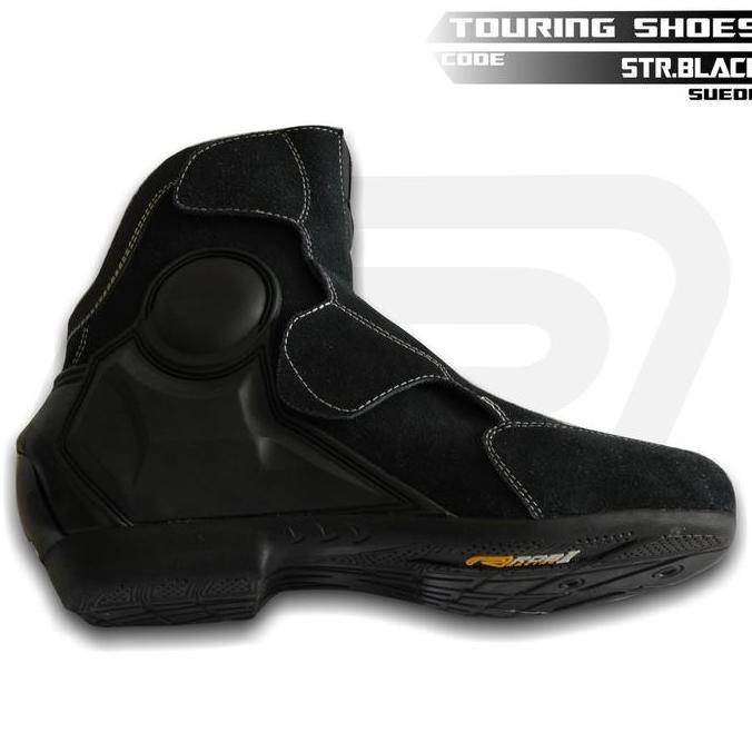 ROB1 Sepatu Touring RACING (BLACK&BROWN)