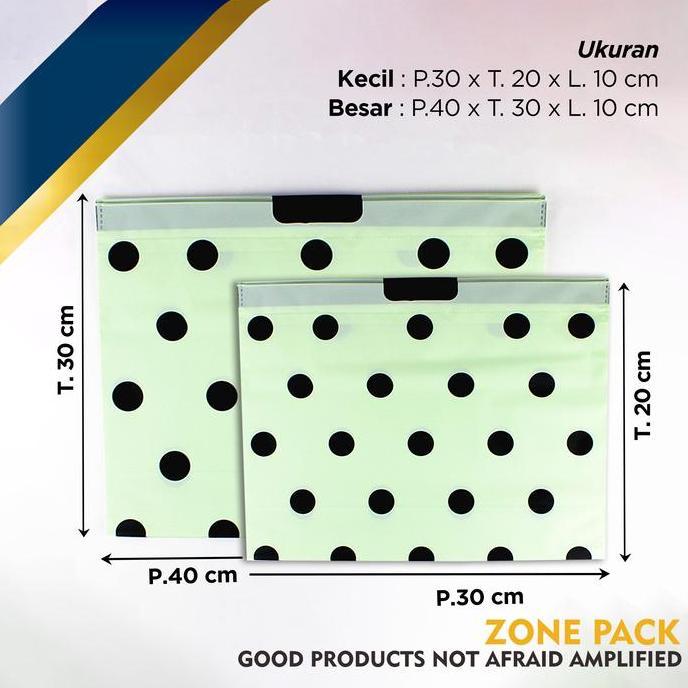 [5 PCS] Kantong Plastik Serut Motif Polkadot | Tas Shopping Bag Serut |Totebag Karakter | Tote Shopp