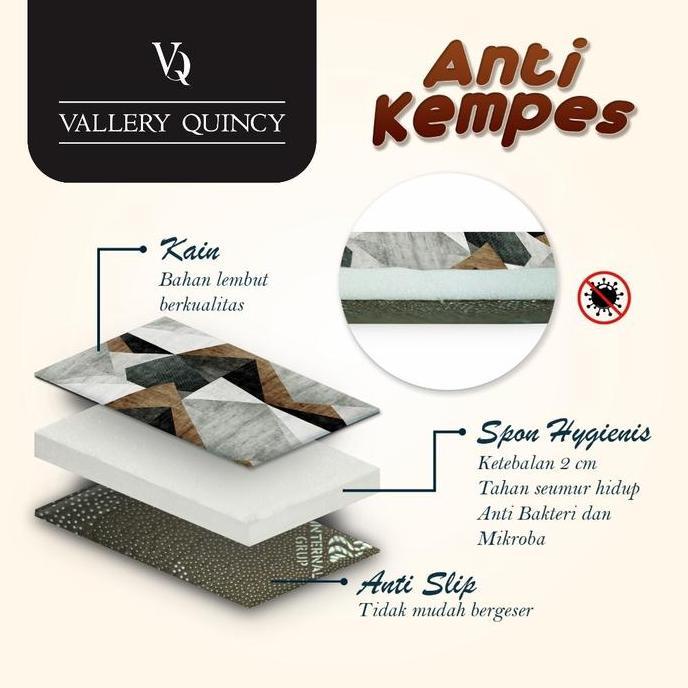 Promo Karpet Malaysia Duta Moda Ukuran 95x140 cm - Motif Blue Turkish Bremen Gold Rings Etnic Safari