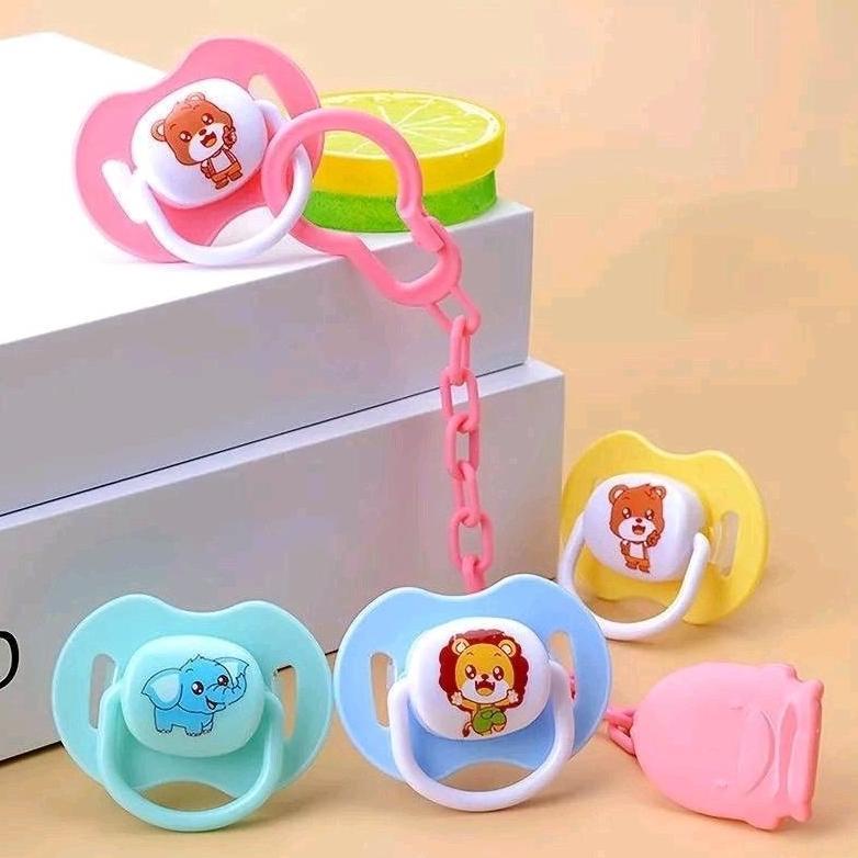 Hot Deals Empeng Bayi Dan Tali Rantai Dot Bayi Dengan Penutup Empeng Set Bayi Baru Lahir Bpa Free Em