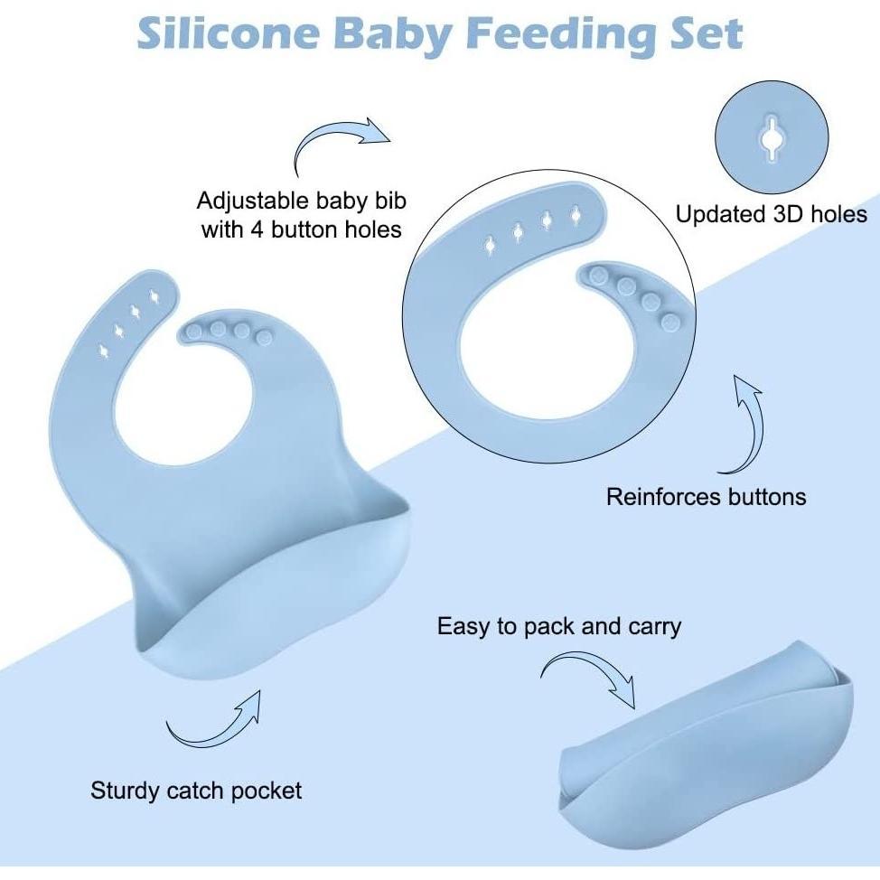 Termurah Cookglory Set Piring Makan Bayi Silikon - Piring Silikon Bebas Bpa & Set Makan Penting