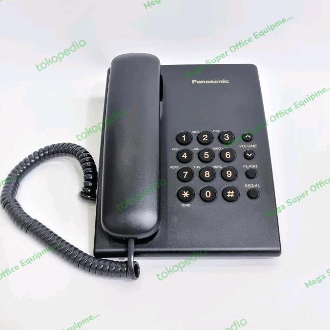 TERBARU - Telepon Kantor Rumah KX-TS500 Telepon Kabel Panasonic KXTS500 Black