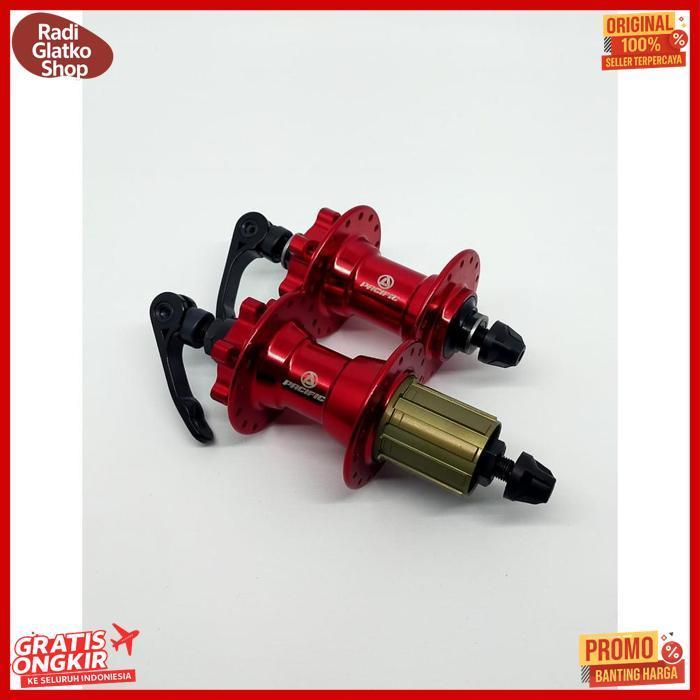 Termurah Pacific Hub Freehub 32 Hole 36 Hole 2 Bearing 4 Bearing Jangkrik Merah Gold Hitam Sepeda Mt