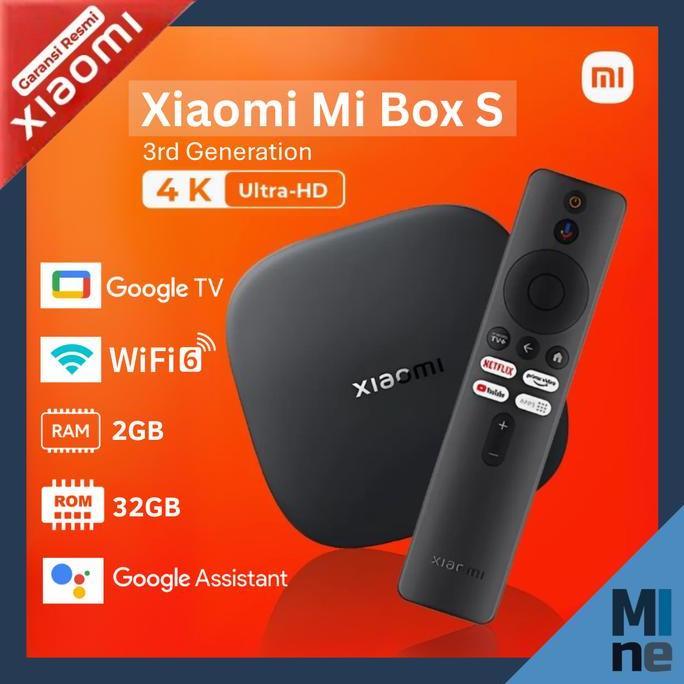 TERMURAH - Xiaomi TV Box S (3rd Gen) 4K UHD Image Quality HDR10 Dolby Vision WiFi-6 Google TV Mi Box