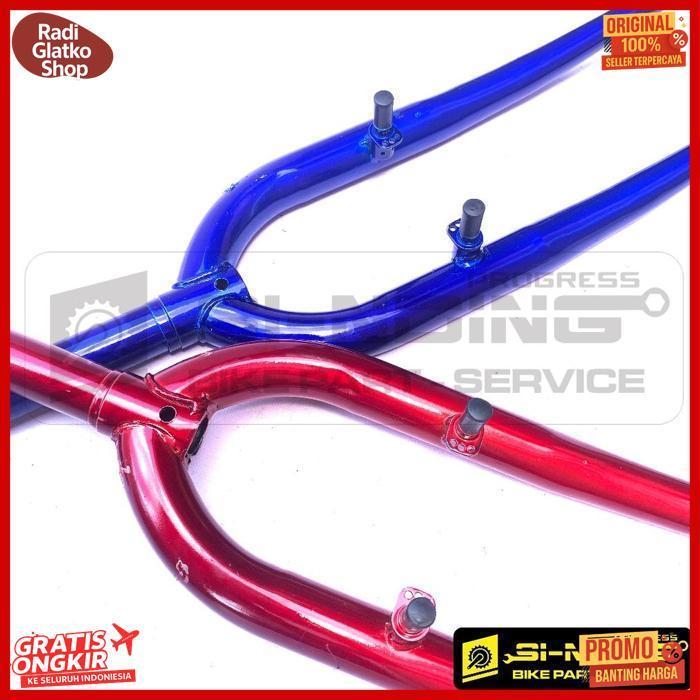 Original Fork Rigid Sepeda Federal Communter Bike 26 Inch Drat Cantilever V Brake Hitam Chrome Plati