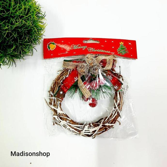 Krans Natal Lingkar Adven Ranting Pita Natal Murah Gantungan Pintu