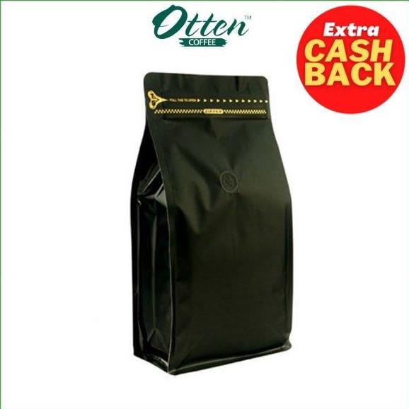 Coffee Bag 500G Box Pouch with Zipper Black (10pcs) - Kemasan Biji Kopi