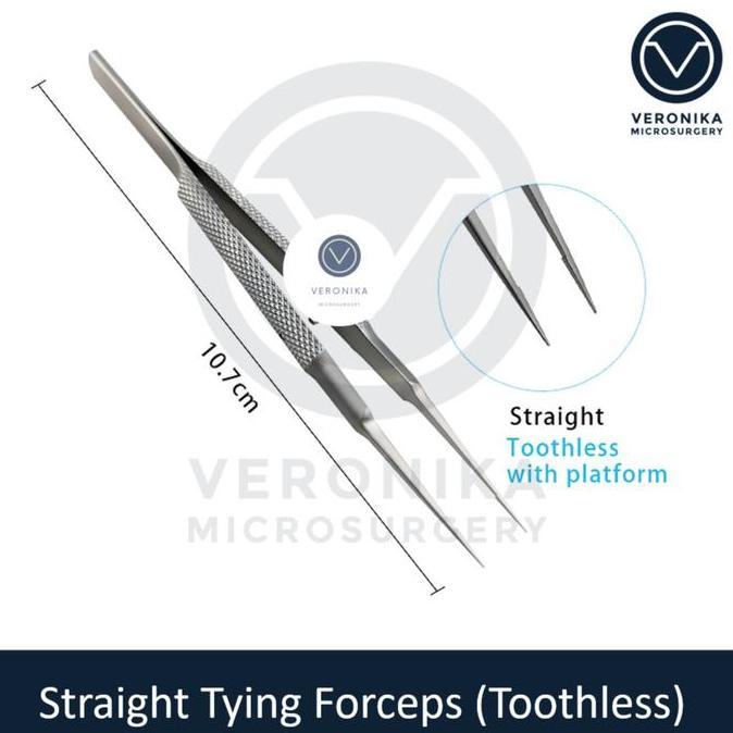 TYING PINSET / FORCEP STRAIGHT MICROSURGERY STAINLESS STEEL