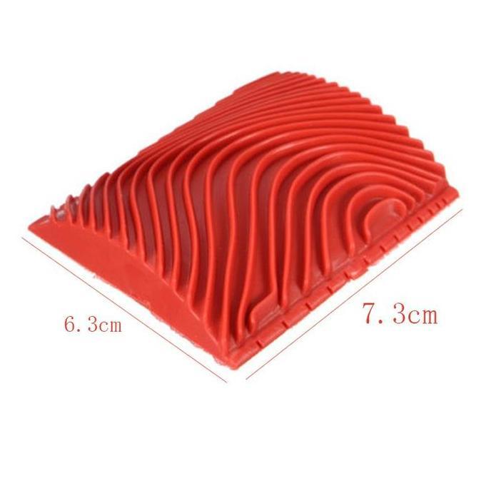 Wutwut- Kuas Cat Roll Karet Dinding Efek Corak Motif Kayu Roller Paint *Cp11