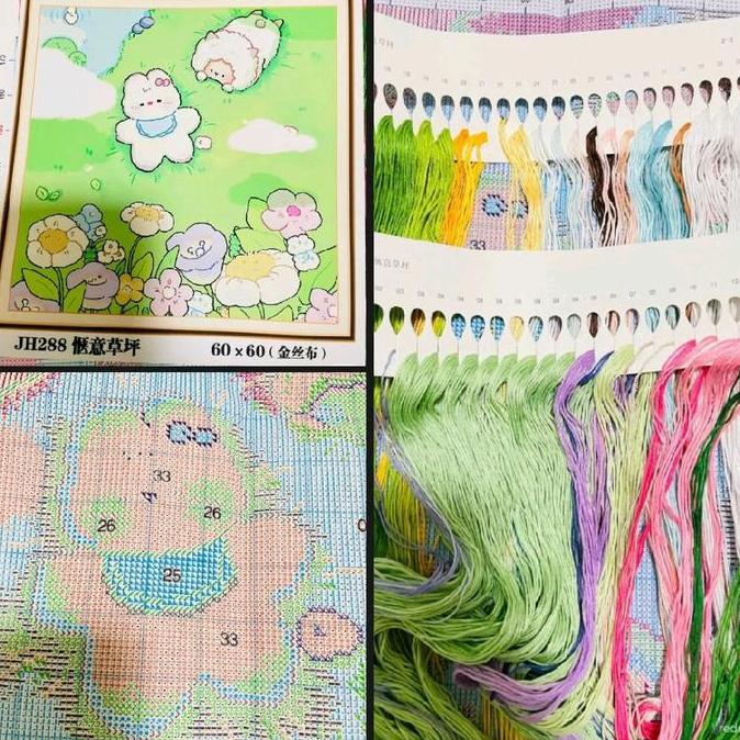 DIY Kristik Cross Stitch Sulaman Menyulam Embroidery set Menjahit Paket Jahit Merajut