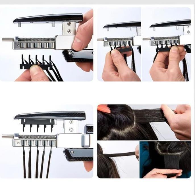 Hair Extension Buckle 40pcs 6D Hair Extension Clip Alat Extension Rambut Hair Extensions Tool