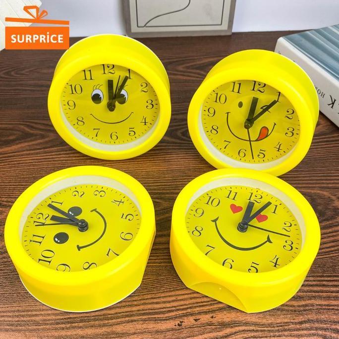 Promo Surprice Jam Weker Bulat Smile Dan Angka / Jam Weker / Jam Alarm / Jam Meja / Jam Weker Kring 