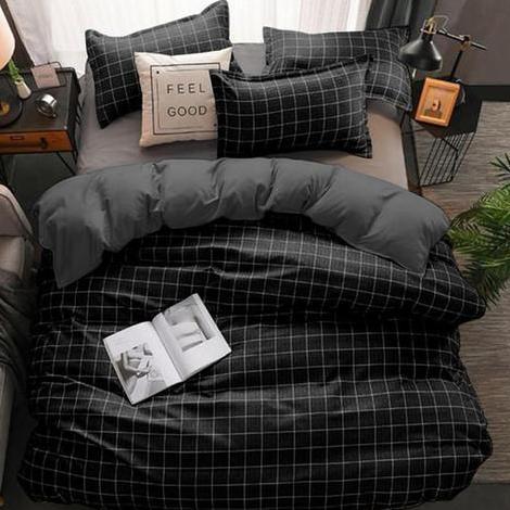 BEDCOVER SET AESTHETIC KOTAK / BEDCOVER + SPREI
