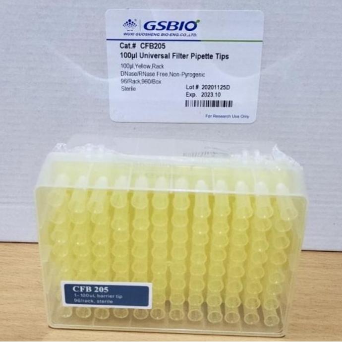 New- Filter Tip 10 20 100 200 1000 Ul Gs Bio Isi 96 Pcs Per Rak Steril