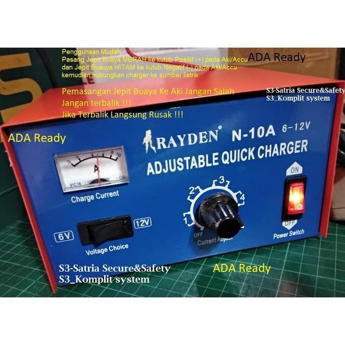 Mellow- Cas Aki / Charger Aki Mobil Dan Motor 10 A / Charger Aki Rayden