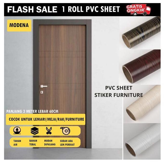 Promo Sticker Pelapis Furniture  PVC 60cm x 3m Kayu Alami Model Textured Rona PVC 60cm x 3m - Cocok 